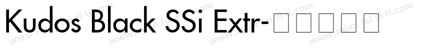 Kudos Black SSi Extr字体转换
